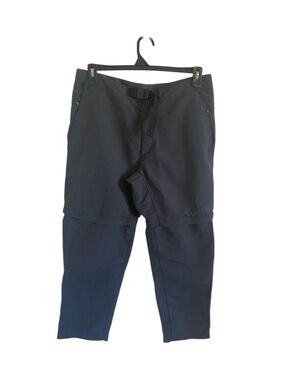 The North Face Men's Black/Charcoal Gray Convertible Cargo Hiking Pants.